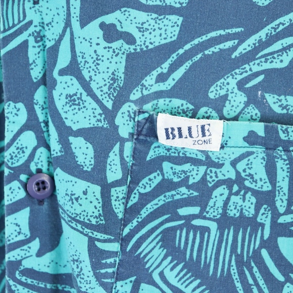 80s Streetwear Mens Small Abstract Hawaiian Shirt - Picture 4 of 8